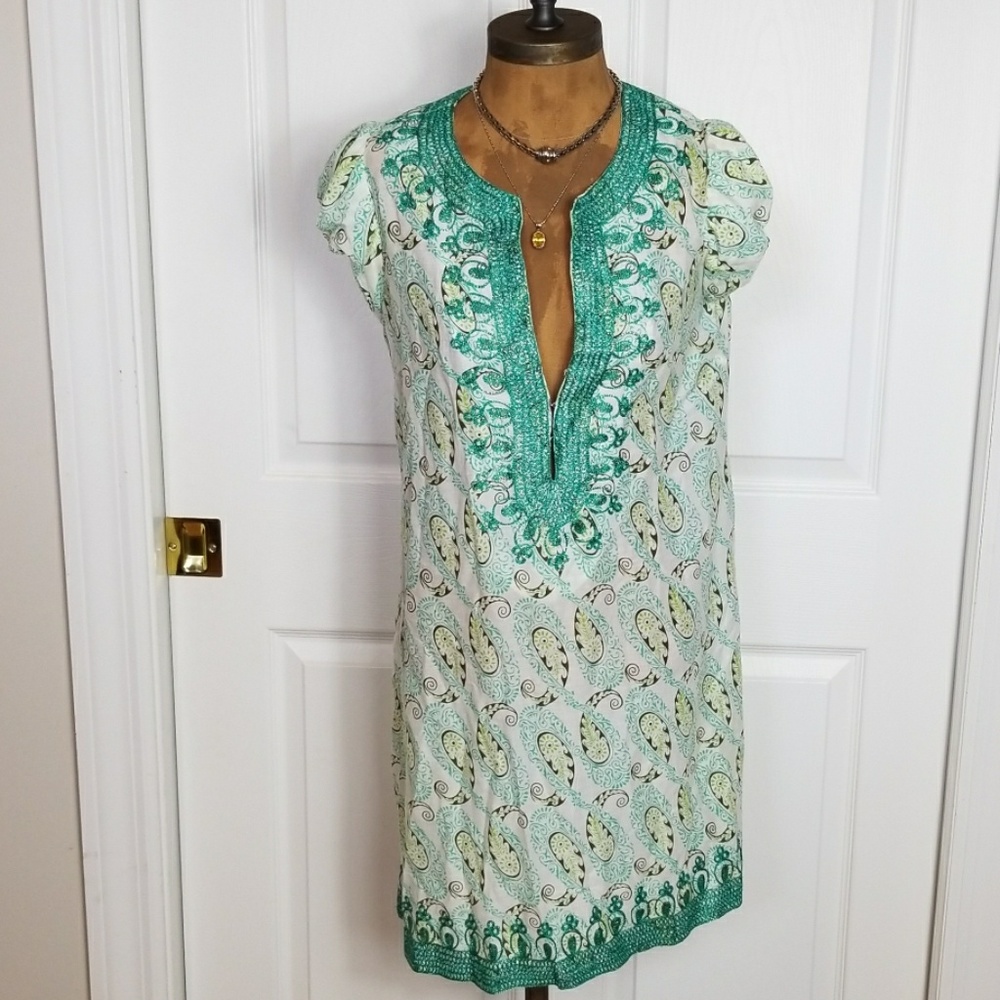 Calypso Saint Barth Cap Sleeve Paisley Dress!